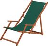 Sonnenliege grün Liegestuhl Sonnendach Gartenliege Deckchair Holz Gartenmöbel Buche 10-304 S Bild 3
