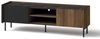 Lowboard TV-Unterschrank Pereto 150x40x47cm Warmia Nussbaum schwarz matt 2-türig Bild 1