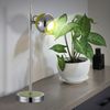 LED Tischleuchte, Chrom, Spot beweglich, grün, GU10, H 43 cm Bild 4