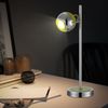 LED Tischleuchte, Chrom, Spot beweglich, grün, GU10, H 43 cm Bild 2