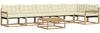 vidaXL Outdoor-Sofagarnitur 7 pcs Weiß und Creme 79 x 79 x 37 cm 3388748 Bild 2