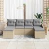 vidaXL Garten Essgruppe mit Kissen 6 pcs Beige und Hellgrau 3355499 Bild 3