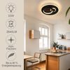 ZMH Led Deckenlampe Wohnzimmer Deckenleuchte Flur - Schwarz 33W Dimmbar Wohnzimmerlampe Modern Schlafzimmerlampe Rund Design Flurlampe mit Fernbedienung Deckenbeleuchtung für Küche Esszimmer Büro Bild 2