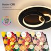ZMH Led Deckenlampe Wohnzimmer Deckenleuchte Flur - Schwarz 33W Dimmbar Wohnzimmerlampe Modern Schlafzimmerlampe Rund Design Flurlampe mit Fernbedienung Deckenbeleuchtung für Küche Esszimmer Büro Bild 3