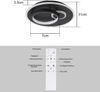 ZMH Led Deckenlampe Wohnzimmer Deckenleuchte Flur - Schwarz 33W Dimmbar Wohnzimmerlampe Modern Schlafzimmerlampe Rund Design Flurlampe mit Fernbedienung Deckenbeleuchtung für Küche Esszimmer Büro Bild 5