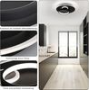 ZMH Led Deckenlampe Wohnzimmer Deckenleuchte Flur - Schwarz 33W Dimmbar Wohnzimmerlampe Modern Schlafzimmerlampe Rund Design Flurlampe mit Fernbedienung Deckenbeleuchtung für Küche Esszimmer Büro Bild 4