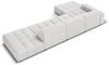 Micadoni Ecksofa Jennifer 5-Sitzer Links Samt Silber Bild 4