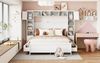Modulares Bett 140x200 cm mit Stauraum und 4 Schubladen, ohne Matratze – weiß Bild 4