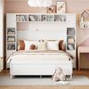 Modulares Bett 140x200 cm mit Stauraum und 4 Schubladen, ohne Matratze – weiß Bild 2