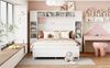 Modulares Bett 140x200 cm mit Stauraum und 4 Schubladen, ohne Matratze – weiß Bild 5