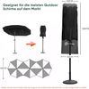 Sekey Doppelsonnenschirm Schutzhülle | Abdeckhauben für Sonnenschirm | 165×50/62 cm – Extrabreite Abdeckhaube für XXL-Schirme, 100% Polyester Bild 2