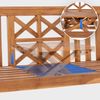 Gartenbank Teakbank PAKEL - Holz Teak 150x72x92 cm | Holzbank 150 Cm Mit Klapptisch Gartenbank Sitzbank Mit Lehne Wetterfest Bank Garten Terrasse Bild 3