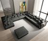 Wohnlandschaft Clovis XXL Schwarz Modular Hocker Ottomane Rechts Bild 2
