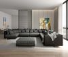 Wohnlandschaft Clovis XXL Schwarz Modular Hocker Ottomane Rechts Bild 4