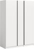 Home affaire Kleiderschrank BENDINGO, TOPSELLER!, Schlafzimmerschrank, Schrank, Garderobenschrank (OTTO BESTSELLER, Garderobe & Schlafzimmer) Breite 130cm, weiß, 3-türig, inkl. 2 Kleiderstangen und 2 Ablageböden Bild 4