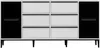Vente-unique - MOLINIA Sideboard Holz, PlatteGlas SchwarzWeiß - B 45 cm x H 85 cm x L 180 cm Bild 2