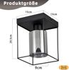 ZMH Deckenlampe Flur Deckenleuchte Glas - 1 Flammig E27 Vintage Flurlampe mit Schwarz Metall Decke Industrial Style Retro Schlafzimmerlampe für Küche Schlafzimmer Büro (ohne Leuchtmittel) Bild 2