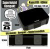 BEARFOOT Lunchbox Brotdose mit Fächern, leicht & auslaufsicher - schwarz, PP, ABS, Silikon, Kindergarten und Schule - Mädchen und Jungen, Vesperbox, Snackbox Bild 4