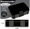 BEARFOOT Lunchbox Brotdose mit Fächern, leicht & auslaufsicher - schwarz, PP, ABS, Silikon, Kindergarten und Schule - Mädchen und Jungen, Vesperbox, Snackbox Bild 3