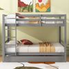 Etagenbett 140x200 mit Ausziehbett, Kiefernholz, Kinderbett Doppelstockbett mit Treppe, platzsparendes Hochbett Gästebett Bild 2