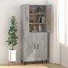 Sideboard Betongrau 69,5 x 34 x 90 cm Holzwerkstoff [812145] Bild 3