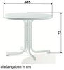 Klapptisch >Boulevard< in Schiefer anthrazit, mecalit®-PRO - 72x85cm (HxD) Bild 4