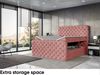 MEBLINI Boxspringbett DUKE 180x200 cm mit Bettkasten - H4/Rosa Samt Polsterbett - Doppelbett mit Topper & Taschenfederkern-Matratze Bild 5