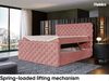 MEBLINI Boxspringbett DUKE 180x200 cm mit Bettkasten - H4/Rosa Samt Polsterbett - Doppelbett mit Topper & Taschenfederkern-Matratze Bild 4