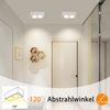 ZMH Aufbauspot LED Deckenspots - Aufbaustrahler Weiß Deckenstrahler mit 2 Flammig GX53 Schwenkbar Modern Eckig Spots Aufputz Deckenleuchte 2x5W Warmweiß Aufbauleuchte für Küche Wohnzimmer Flur Bild 5