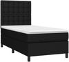vidaXL Boxspringbett mit Matratze & LED Schwarz 90x200 cm Stoff, Härtegrad: H2 [3135167] Bild 3