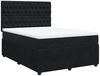vidaXL Boxspringbett mit Matratze Schwarz 160x200 cm Samt 3294690 Bild 3