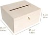 Creative Deco Aufbewahrungsbox Holzkiste Kartenbox Hochzeit 29x25x15 cm Holzbox mit Schlitz, Schloss und Schlüssel Bild 3