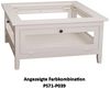 Landhaus-Couchtisch mit Glasfenstern, altweiß Bild 2