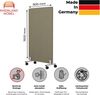 Rheinland Möbel FocusWall STWR0816 – Akustik-Stellwand 800×1600 mm in Stofffarbe Aruba inkl. Rollen – Mobile Schreibtisch-Trennwand für Büro & Homeoffice – Schallschutz – Made in Germany Bild 2