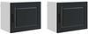 vidaXL Wandschrank PORTO 2 pcs Schwarz 50 x 31 x 40 cm Holzwerkstoff 885248 Bild 2