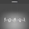 Licht-Erlebnisse Pendelleuchte TIRWIN, LED fest integriert, Warmweiß, LED Metall H: max. 135 cm in Silber länglich warmweiß 3000 K 1330 lm Bild 2