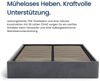 Home Collective Polsterbett Bett Doppelbett Bettgestell mit Lattenrost & Stauraum, platzsparend ohne Kopfteil, weiche Samtpolsterung, 120x200 cm graphit Bild 4
