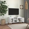 vidaXL TV-Schrank mit Massivholz-Beinen Weiß 103,5x30x50 cm 805959 Bild 3