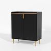 HOLTICO Weinschrank Multifunktionaler Bar-Schrank, moderner Kaffeetresen-Schrank (1-St) mit 9 Flaschenregalen, 6 Glas-Halterungen, Schublade & Regalen Bild 3
