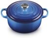 Le Creuset Signature Gusseisen-Bräter mit Deckel, Für alle Herdarten und Induktion geeignet, Rund, Azure, 20,0 cm, 2.4 Bild 2