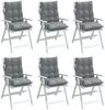 vidaXL Niedriglehner-Auflagen 6 Stk. Grau Oxford-Gewebe 377676 Bild 4