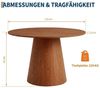 GarveeMore Esstisch Runder Esstisch Küchentisch für 4-6 Personen, 110cm Bild 2