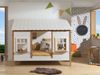 Landhausbett Kamilah 214x105x174 Massivholz+MDF Oak/Weiß Bild 5