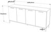 Dmora Kommode Bratislava, Wohnzimmerbuffet, Wohnzimmer-Sideboard, Moderne Küchen-Speisekammer, 160x40 h72 cm, Eiche und Anthrazit Bild 3
