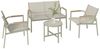 Outsunny Sitzgruppe wetterfest Gartenlounge mit 2er-Sofa 2 Sesseln Beistelltisch, (Outdoor Balkonmöbel-Set, 4-tlg, Gartenmöbel Set), für Garten Balkon Grün Bild 2