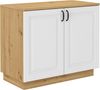 Kommode Stilo 100cm Landhaus Weiß Eiche Artisan Bild 2