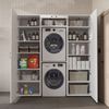 Roomart DUO-I Schrankwand 187 cm – Waschmaschine & Trockner übereinander & Hochschrank | • Weiß Bild 5