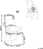 Gartenstuhl 2er Set ASINE klappbar Metall Beige Bild 2