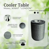 COOTAB Cooler Table LONDON 4-in-1 Loungetisch mit Edelstahl-Kühler - Anthrazit/Schwarz Bild 3