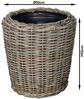 Van der Leeden Blumentopf Topf 50x52cm Rattan Weide Sylter Korb Drypot 40L (Stück, 1 St, Packung), Indoor & Outdoor, Rattan, 40 L, Naturprodukt, incl. Kunststoffeimer Bild 3